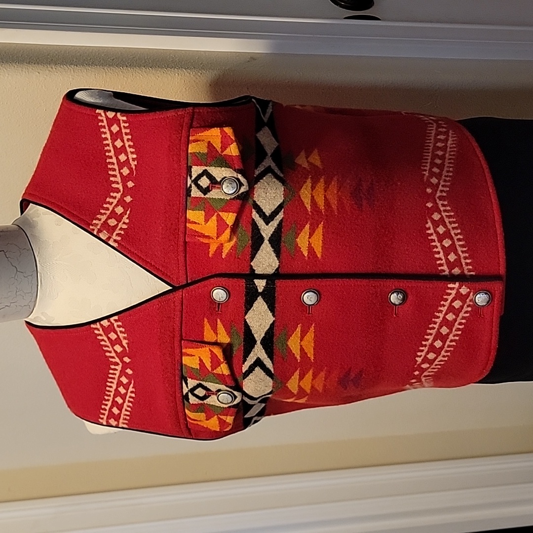 Pendleton Western Wool Vest Vintage Aztec Native Southwestern Yellowstone